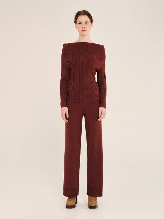 Winter Archetypes Knit Blouse With High Neck