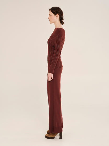 Winter Archetypes Knit Blouse With High Neck