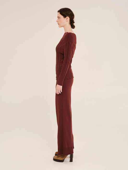 Winter Archetypes Knit Blouse With High Neck