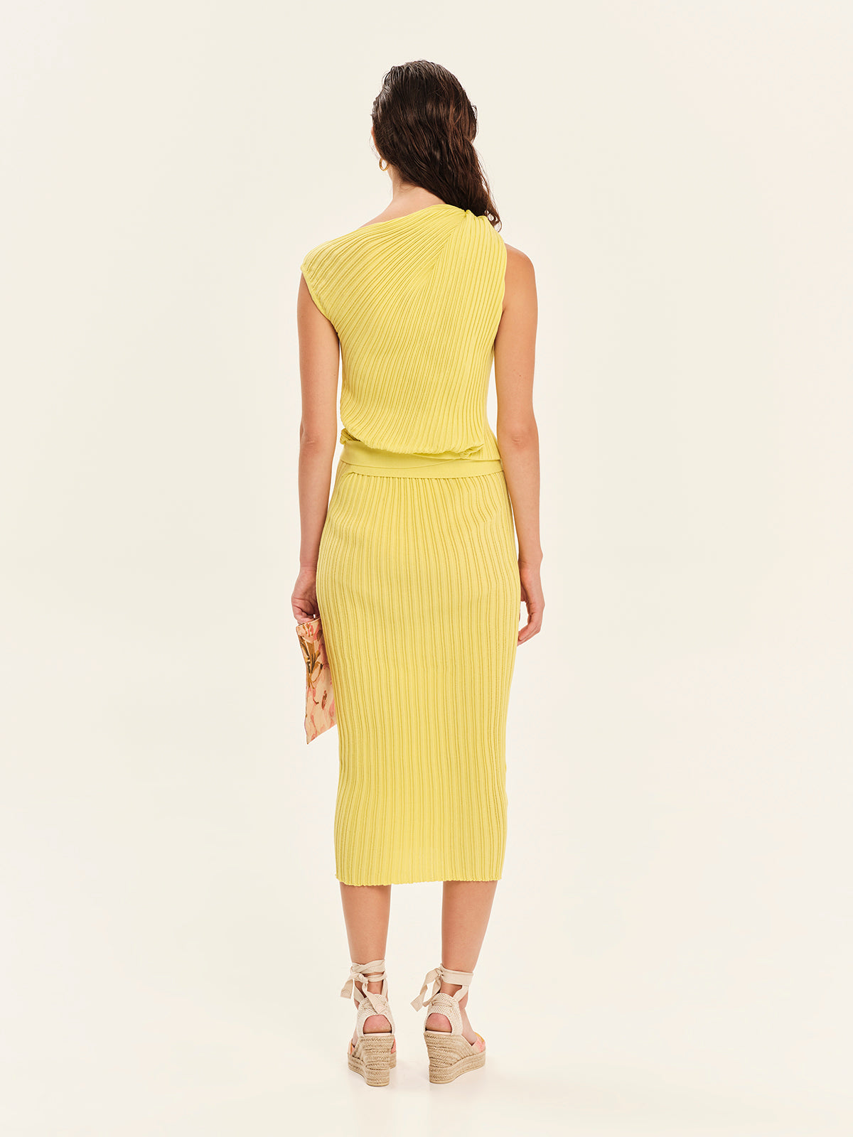 Seashells Knit Midi Dress with Belt