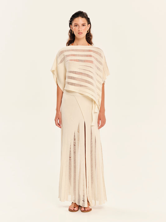 Magic Sunsets Knit Oversized - Asymmetrical Top