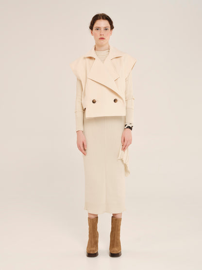 Colorful Warmth Sleeveless Short Coat