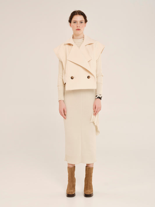 Colorful Warmth Sleeveless Short Coat