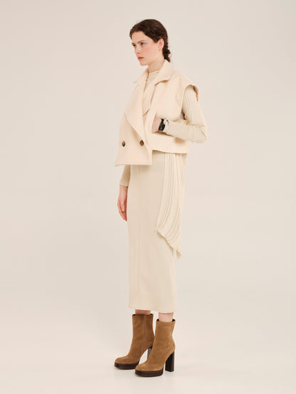 Colorful Warmth Sleeveless Short Coat