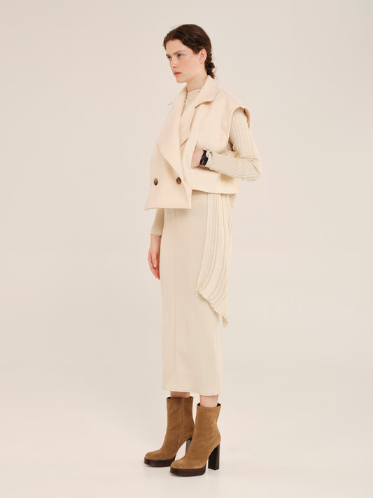 Colorful Warmth Sleeveless Short Coat