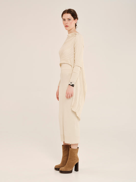 Winter Archetypes Knit Blouse With Side Panel