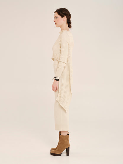 Winter Archetypes Knit Blouse With Side Panel