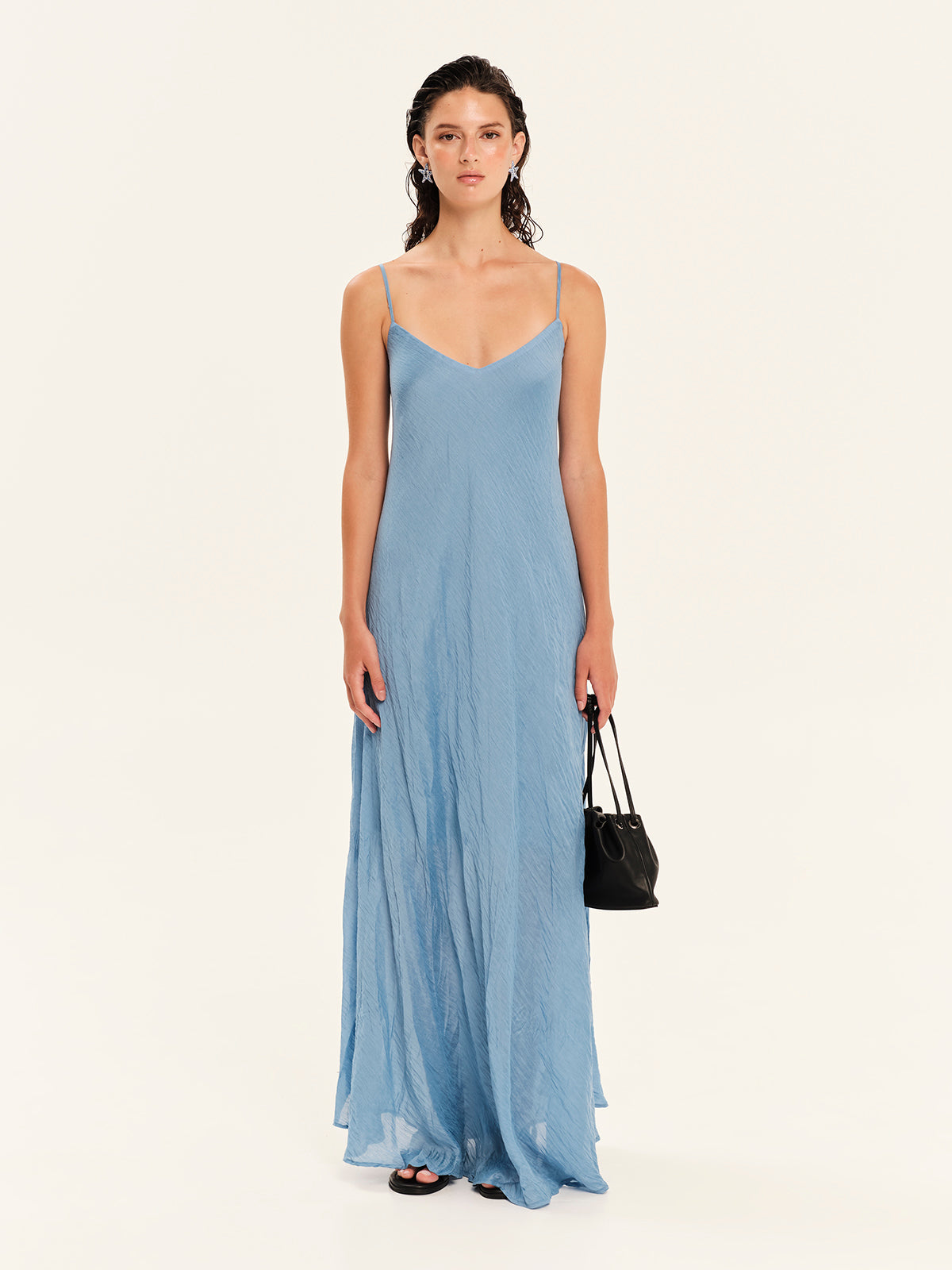 Soft Shadows Long Dress with Straps