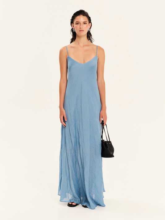 Soft Shadows Long Dress with Straps