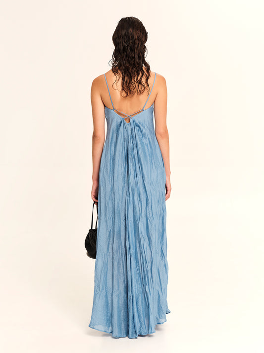 Soft Shadows Long Dress with Straps