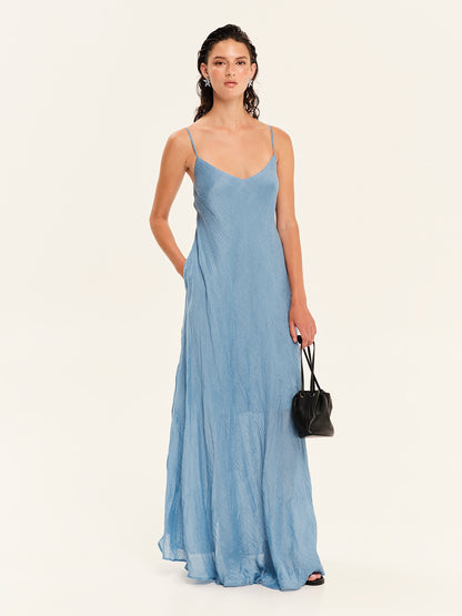 Soft Shadows Long Dress with Straps