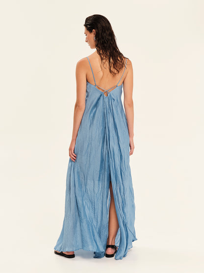 Soft Shadows Long Dress with Straps