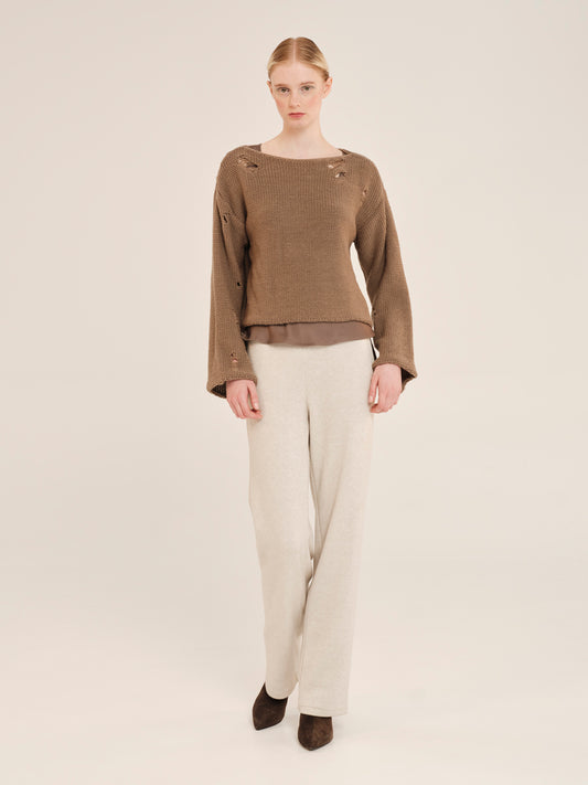 Sensitive Hug Longsleeve Crop Blouse