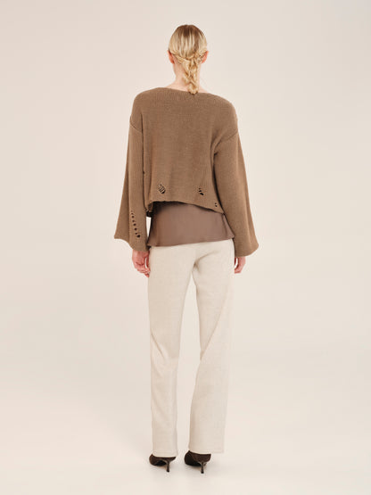 Sensitive Hug Longsleeve Crop Blouse