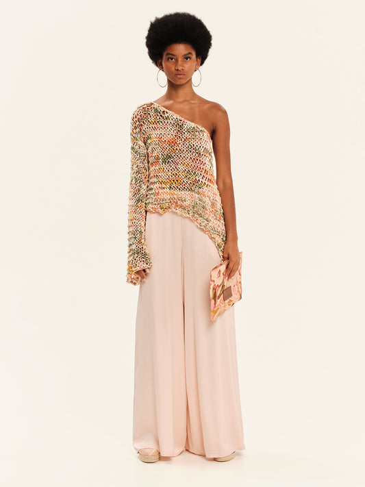 Handmade Garden One Shoulder Blouse