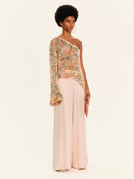 Handmade Garden One Shoulder Blouse