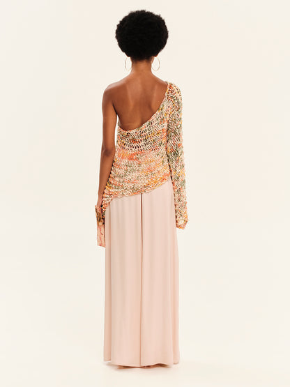 Handmade Garden One Shoulder Blouse