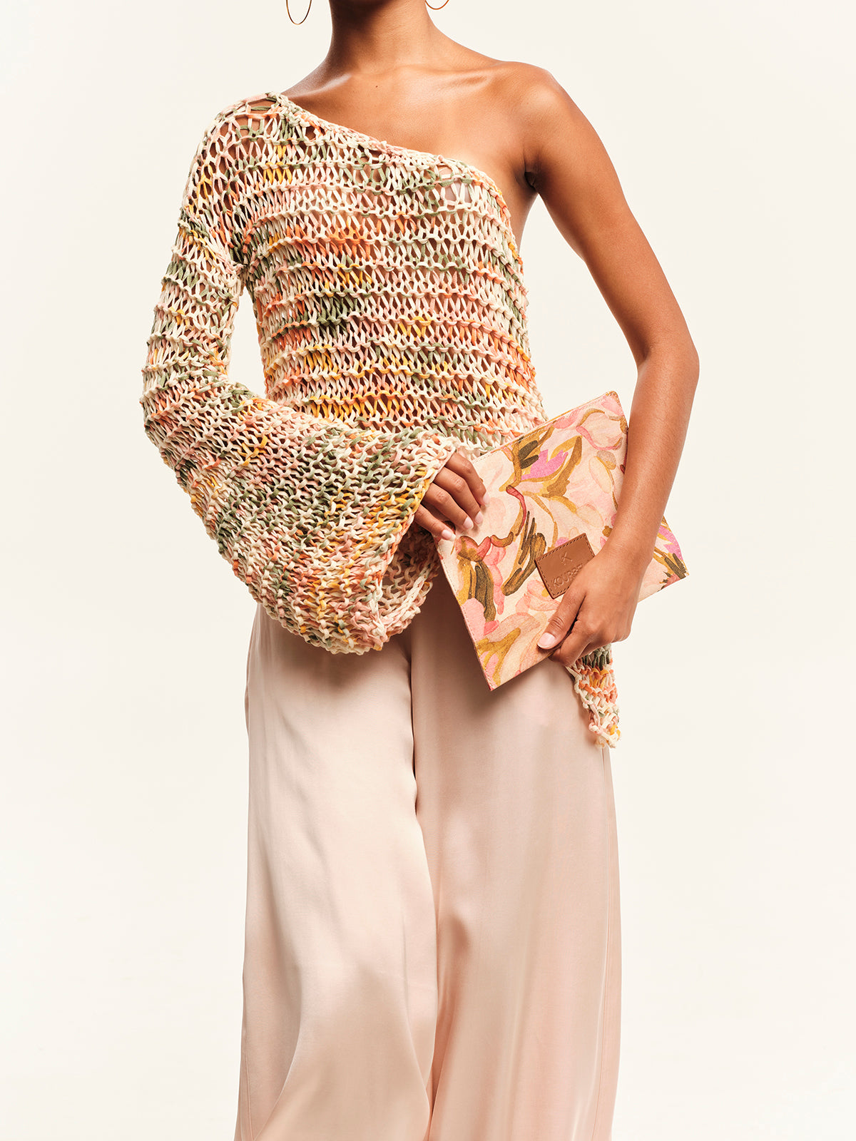 Handmade Garden One Shoulder Blouse