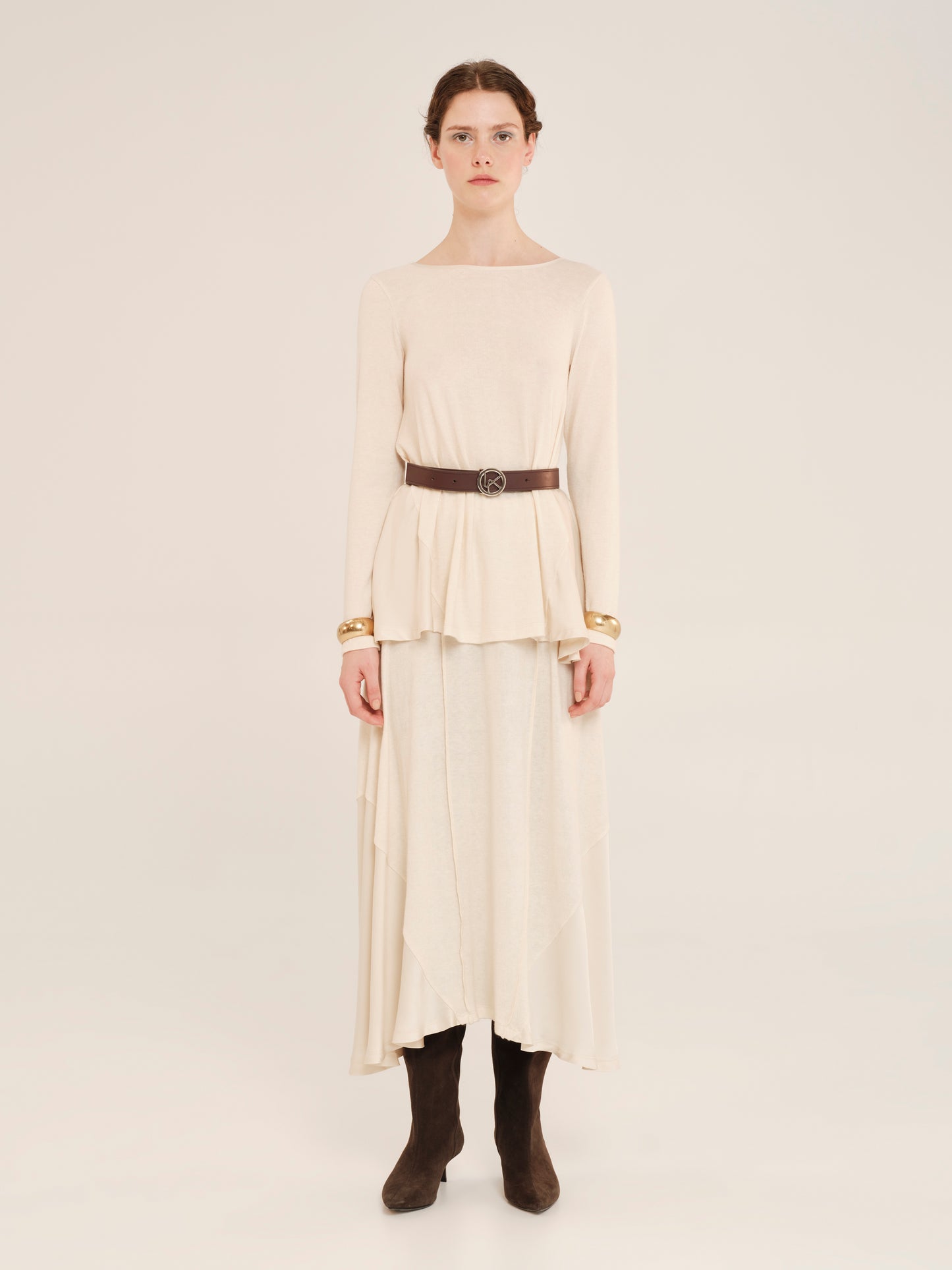 Just A Position Blouse With Satin Details