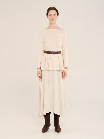 Just A Position Blouse With Satin Details
