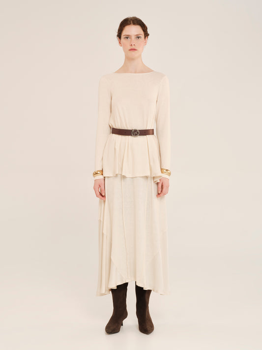Just A Position Skirt With Satin Details