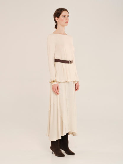 Just A Position Blouse With Satin Details