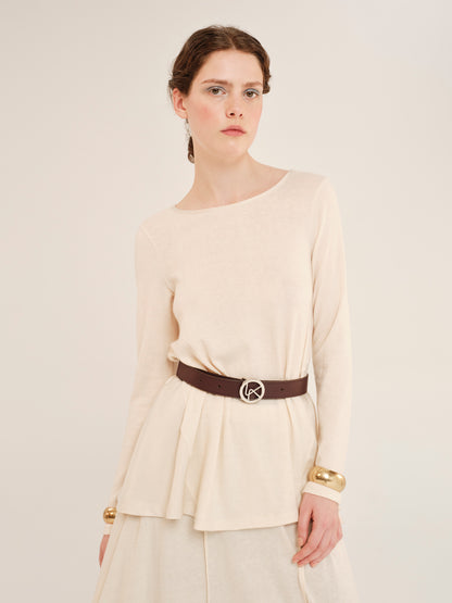 Just A Position Blouse With Satin Details