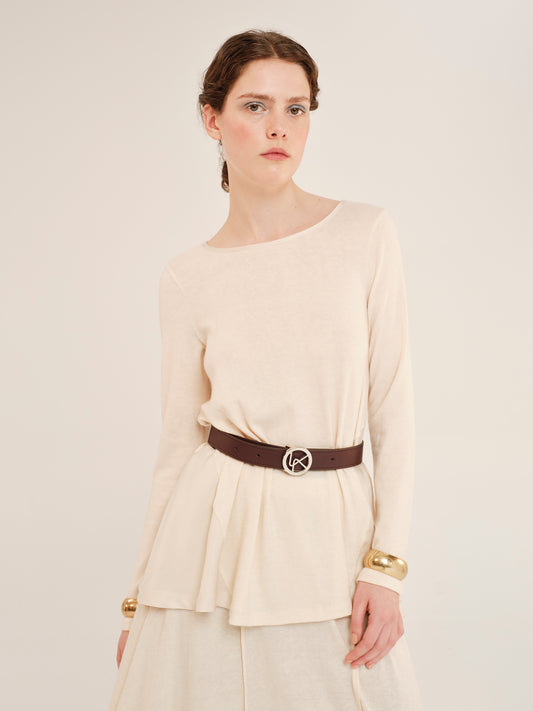 Just A Position Blouse With Satin Details