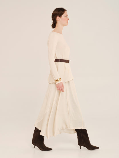 Just A Position Skirt With Satin Details