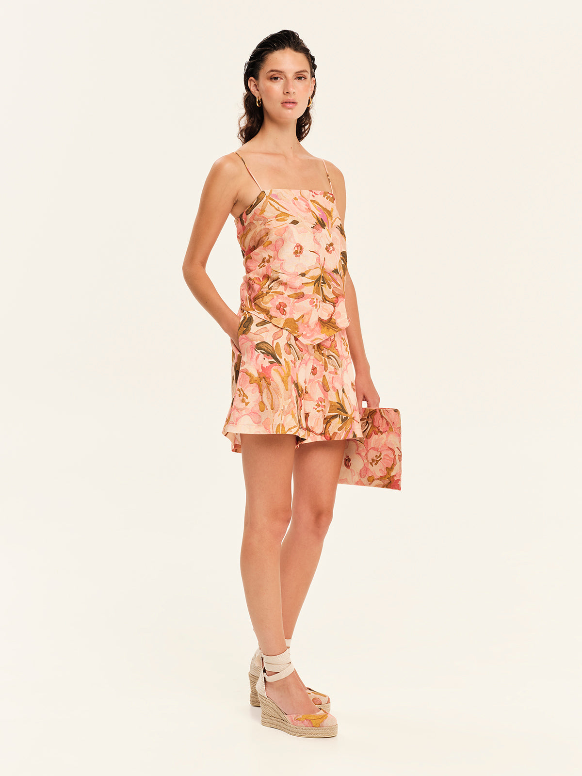 Linen Bouquet Tied Top