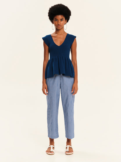 Seashells Knit Peplum Top