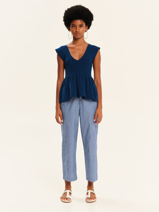 Seashells Knit Peplum Top