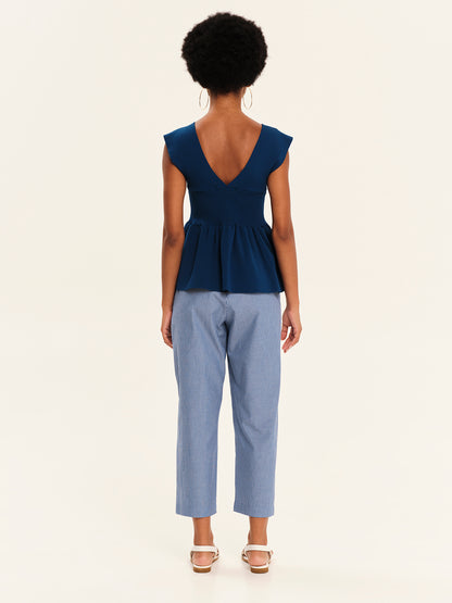 Seashells Knit Peplum Top