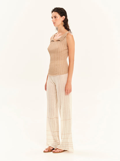 Sparkling Nights Knit Top with Low Collar