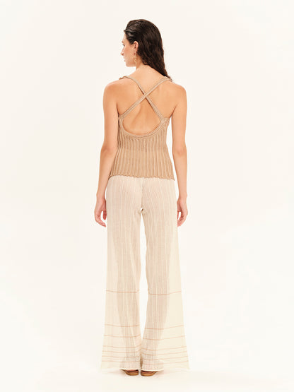 Sparkling Nights Knit Top with Low Collar