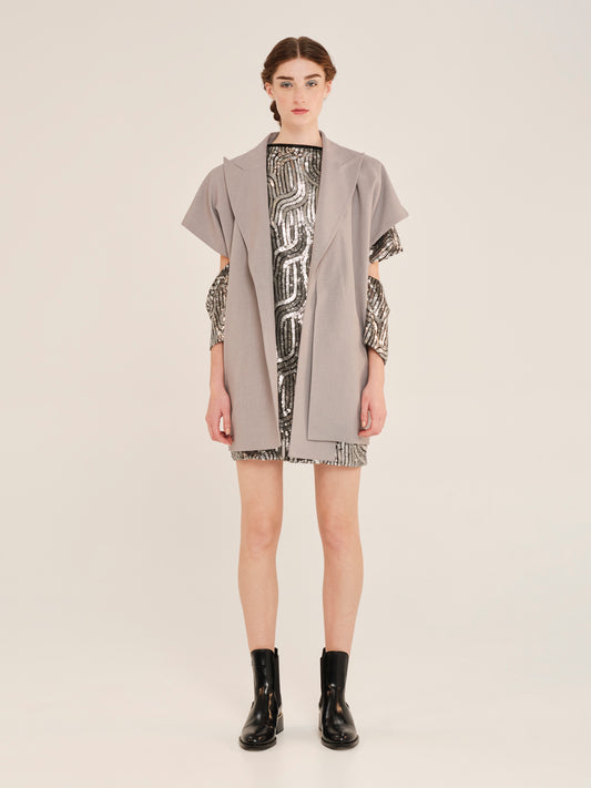 Sartoreality Sleevless Oversized Blazer