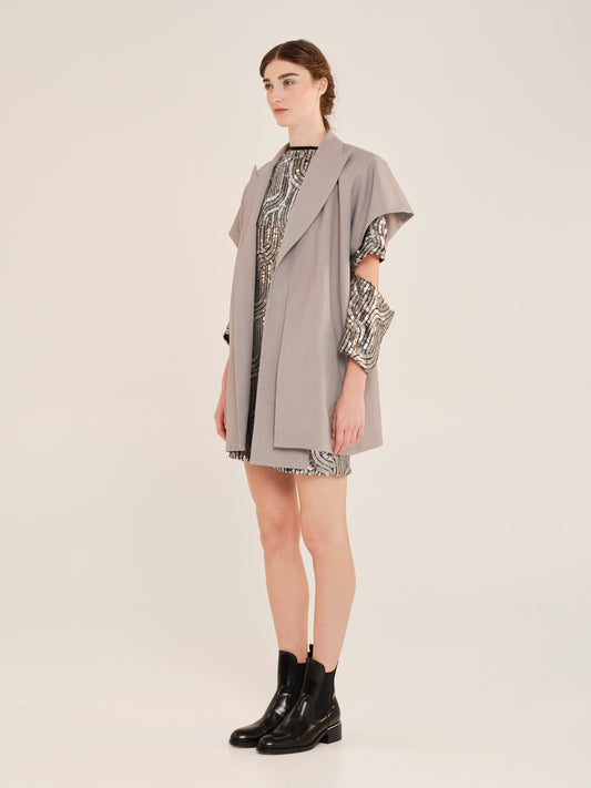 Sartoreality Sleevless Oversized Blazer