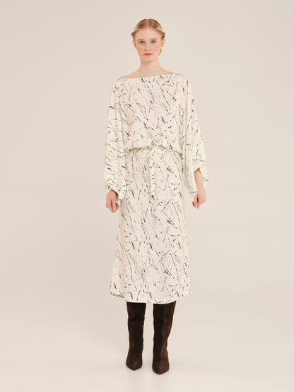 Expressivity Long Dress With Waist Tie