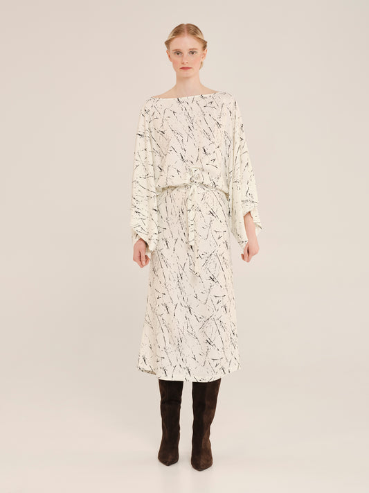 Expressivity Long Dress With Waist Tie
