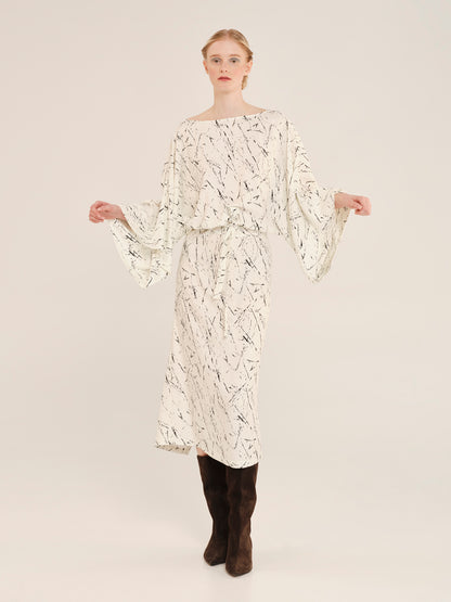 Expressivity Long Dress With Waist Tie