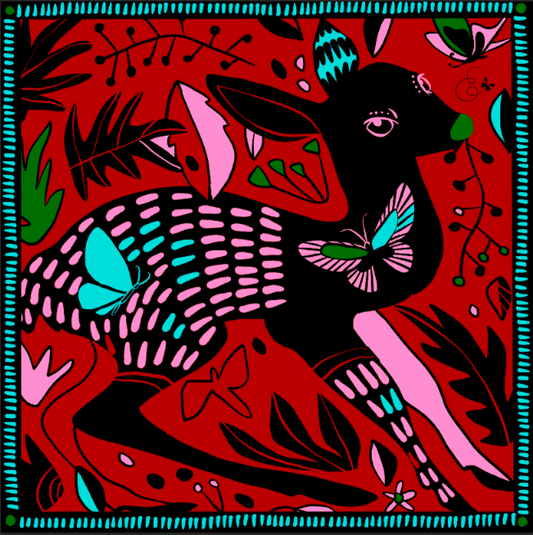 Bambi silk scarf