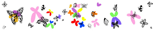 Butterflies silk foulard