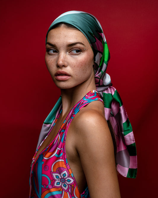 Alice In Wonderland silk scarf