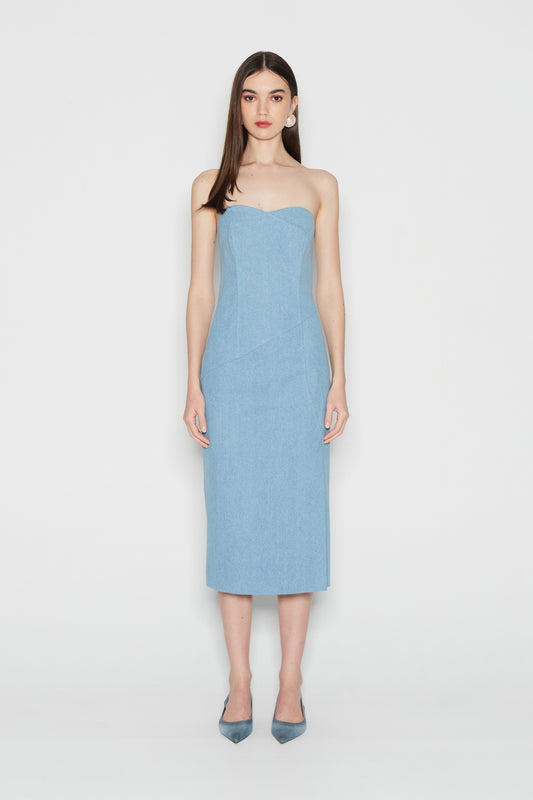Blue Diamond Strapless Dress