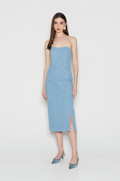 Blue Diamond Strapless Dress