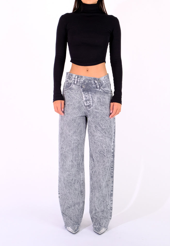 Crooked Grey Pearl Cropped