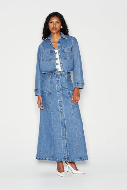 Denim Crew Crop Jacket