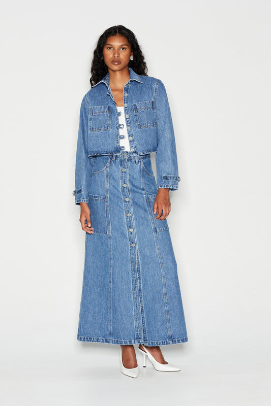 Denim Crew Crop Jacket