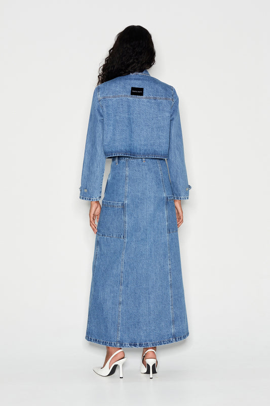 Denim Crew Crop Jacket