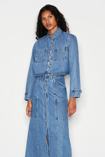 Denim Crew Crop Jacket